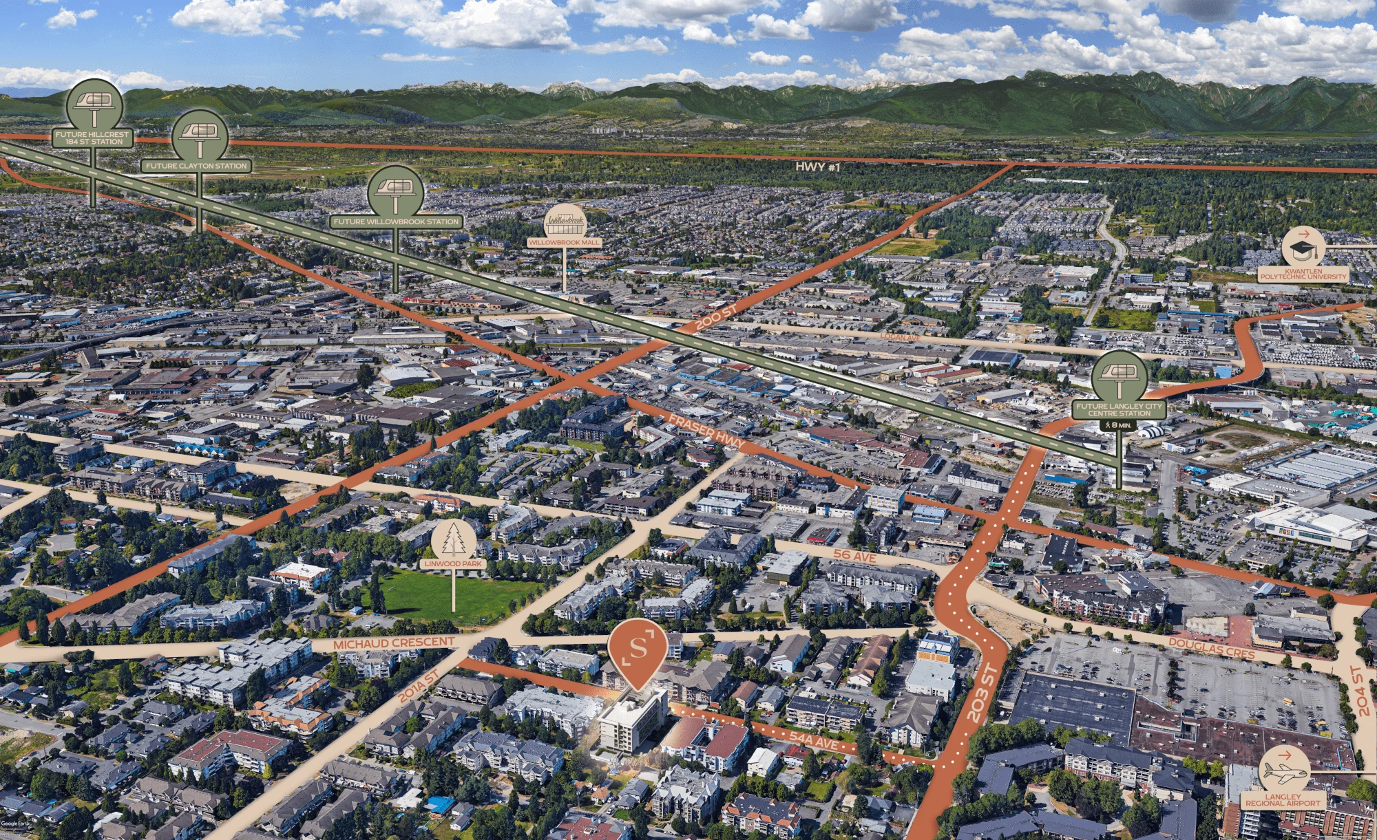 Map view of the property